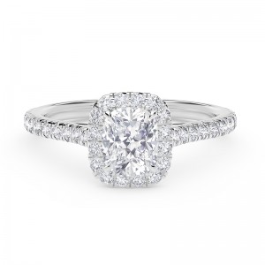 De Beers Forevermark Cushion Diamond Engagement Ring